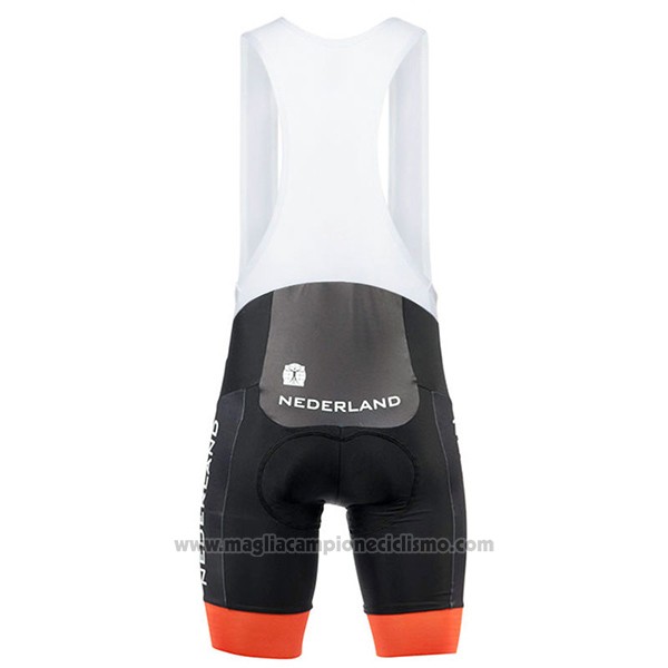 2017 Abbigliamento Ciclismo Paesi Bassi Arancione Manica Corta e Salopette